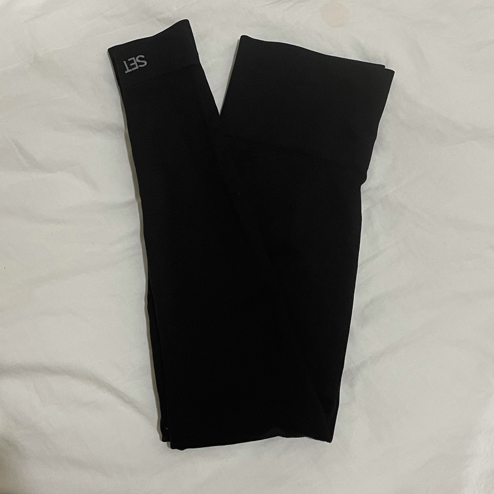 set active black leggings